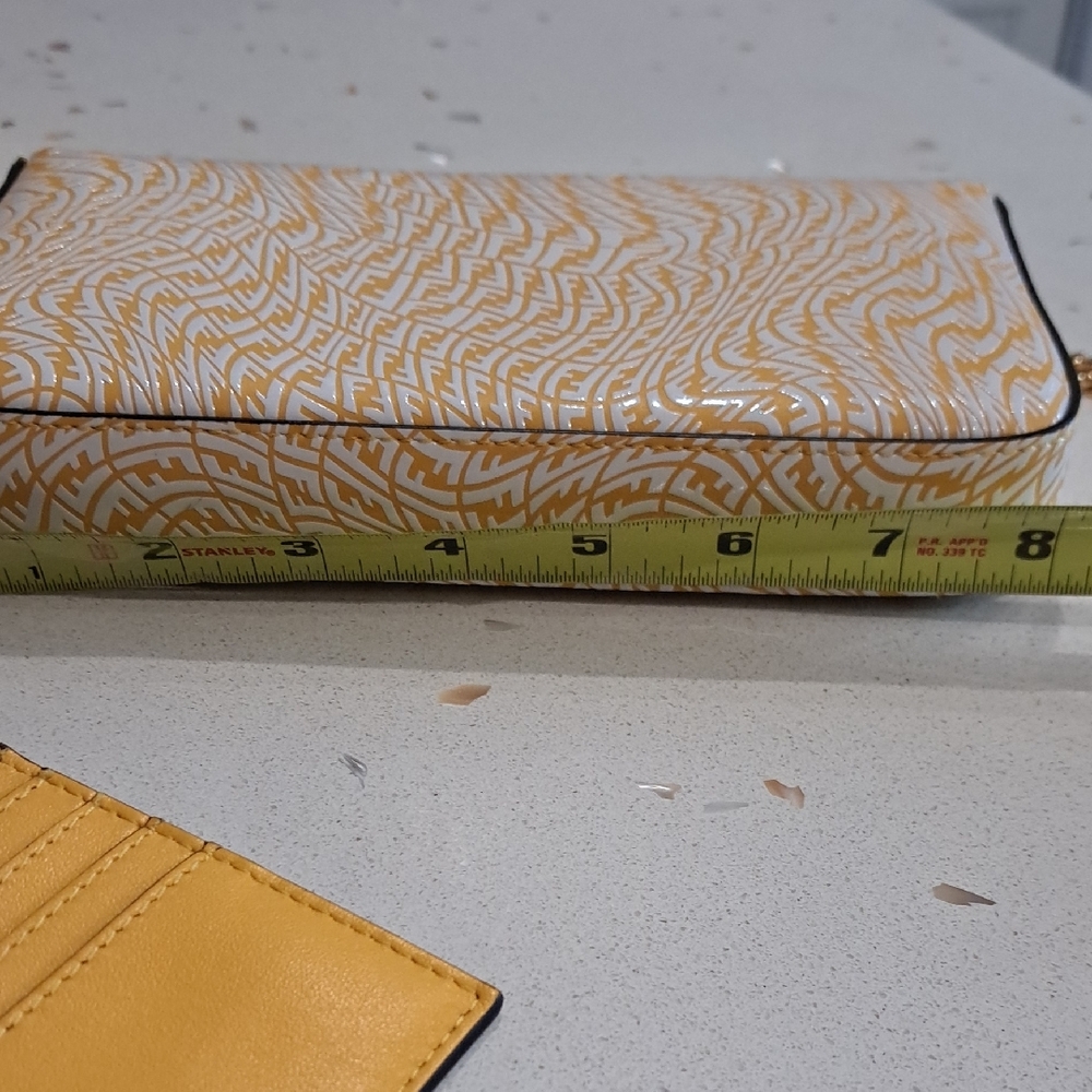 NIB Fendi Gold and FF Vertigo Print Leather Clutch - Picture 9 of 14